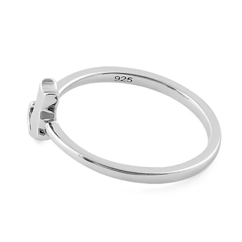 Sterling Silver Plain Cat Ring Size 11 New